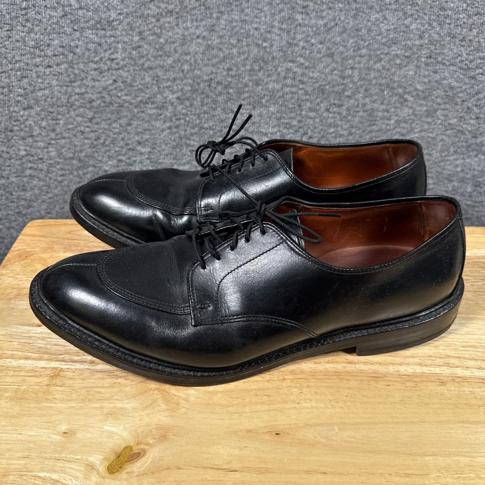 Allen Edmonds Walton Dress Shoes Mens 11.5 D Black Leather Split Toe Derby